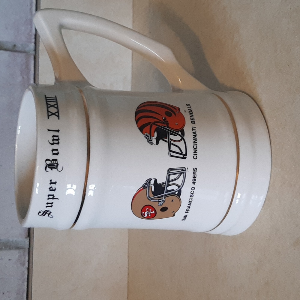 Vtg. Super Bowl XXIII Beer Mug
